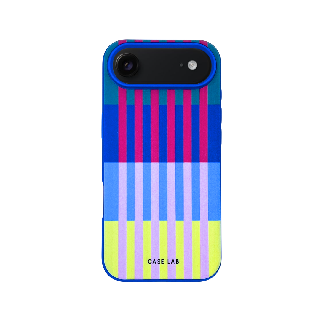 MARINE BLUE MULTI STRIPE PHONE CASE