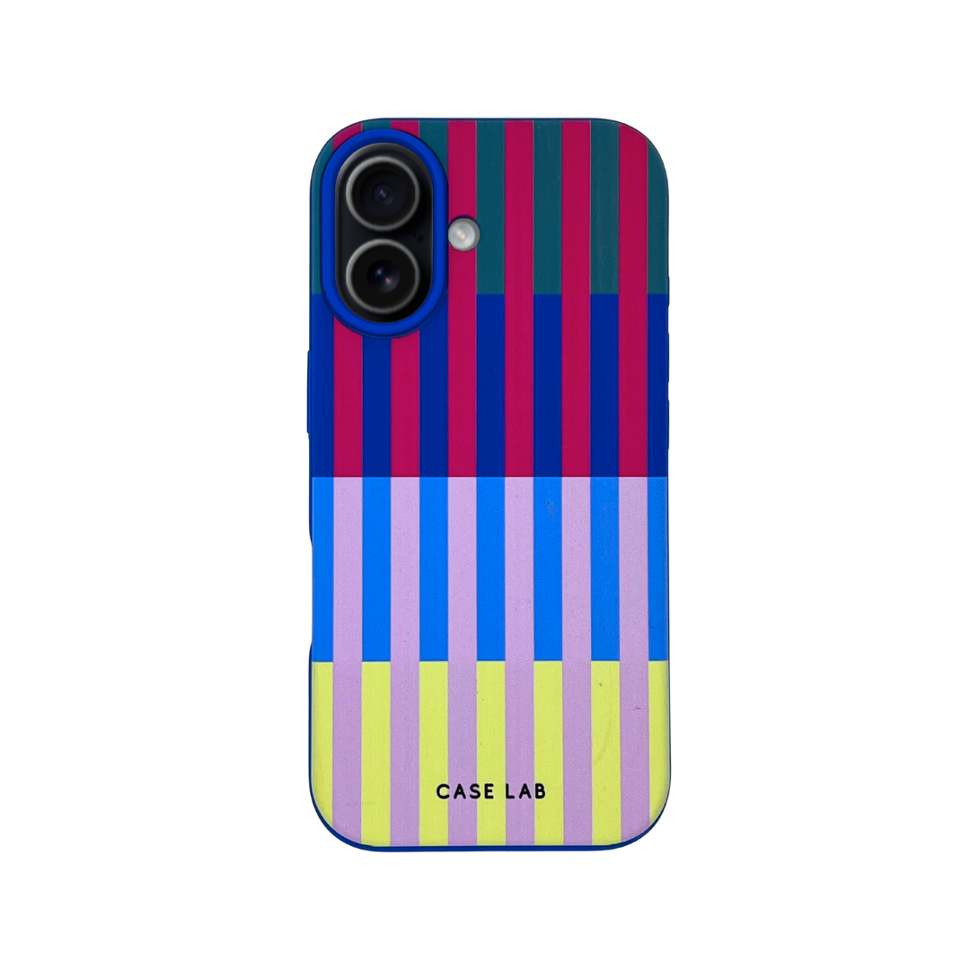 MARINE BLUE MULTI STRIPE PHONE CASE