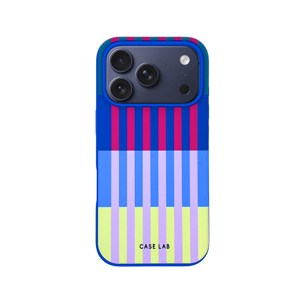 MARINE BLUE MULTI STRIPE PHONE CASE